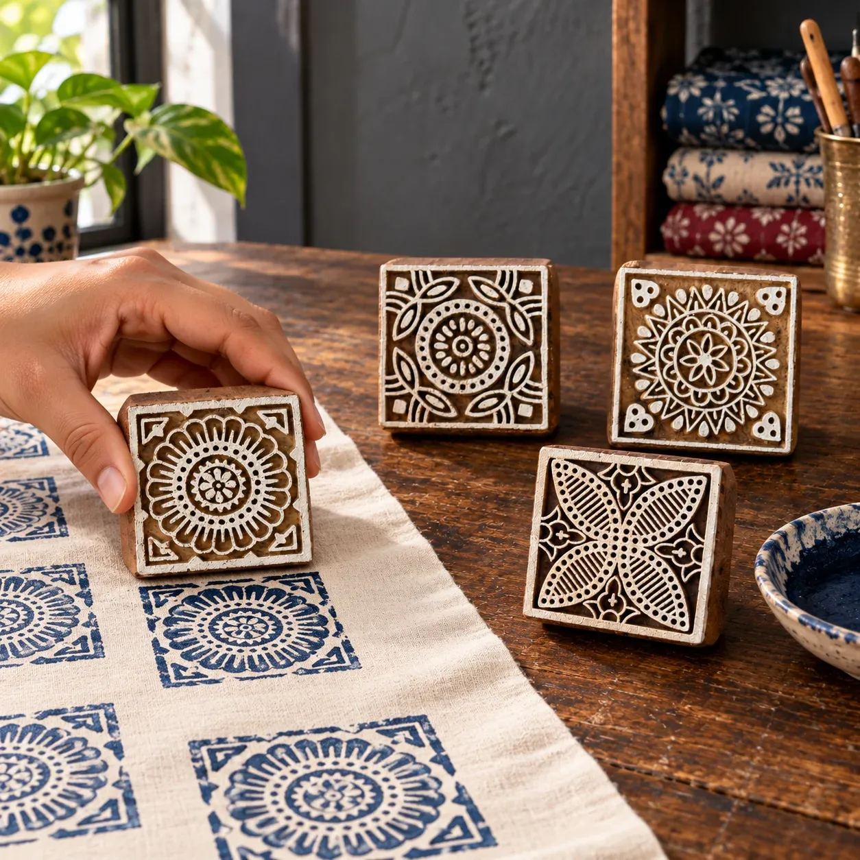 Tansy Printing Blocks — use