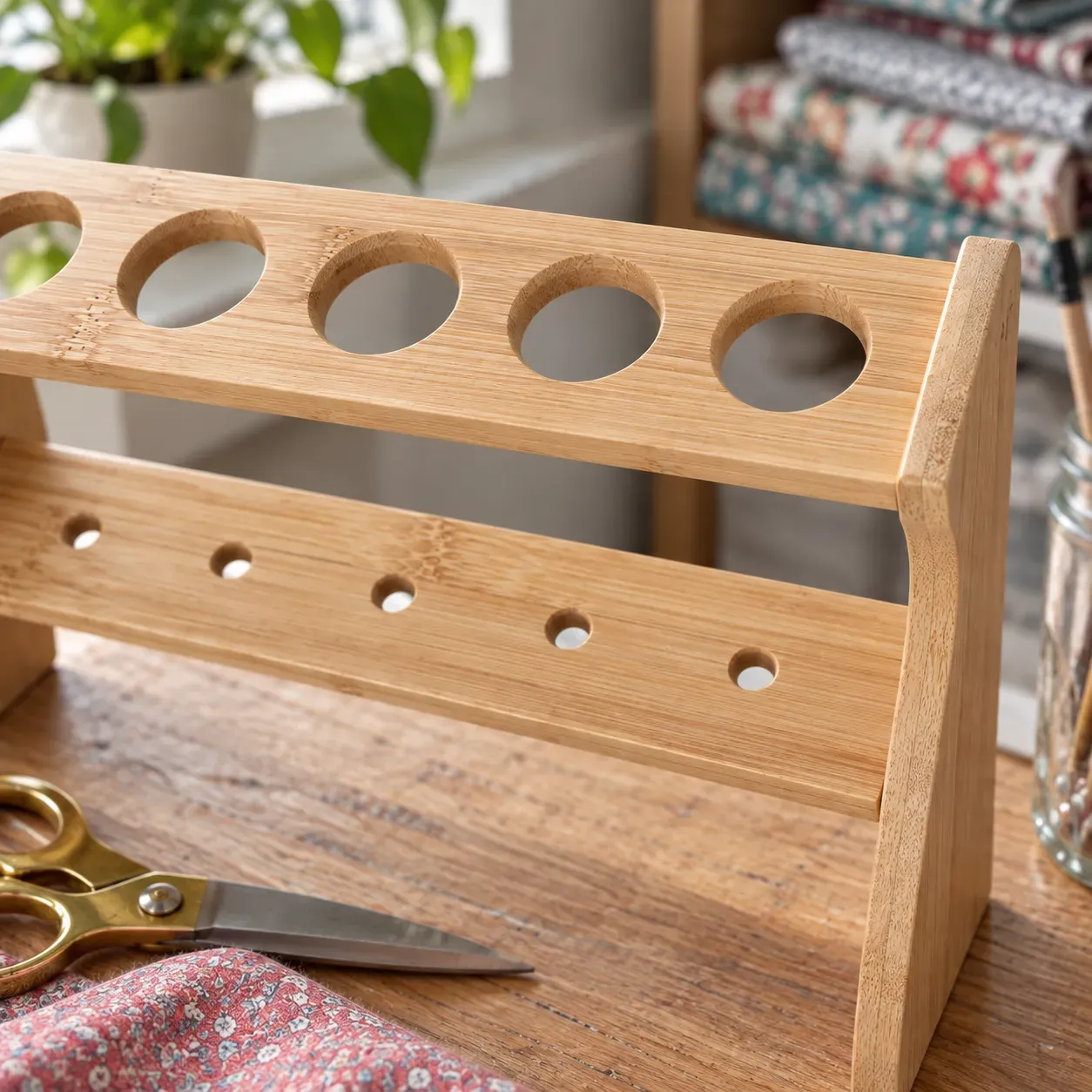 Fenwick Scissors Stand, Natural Bamboo, construction detail