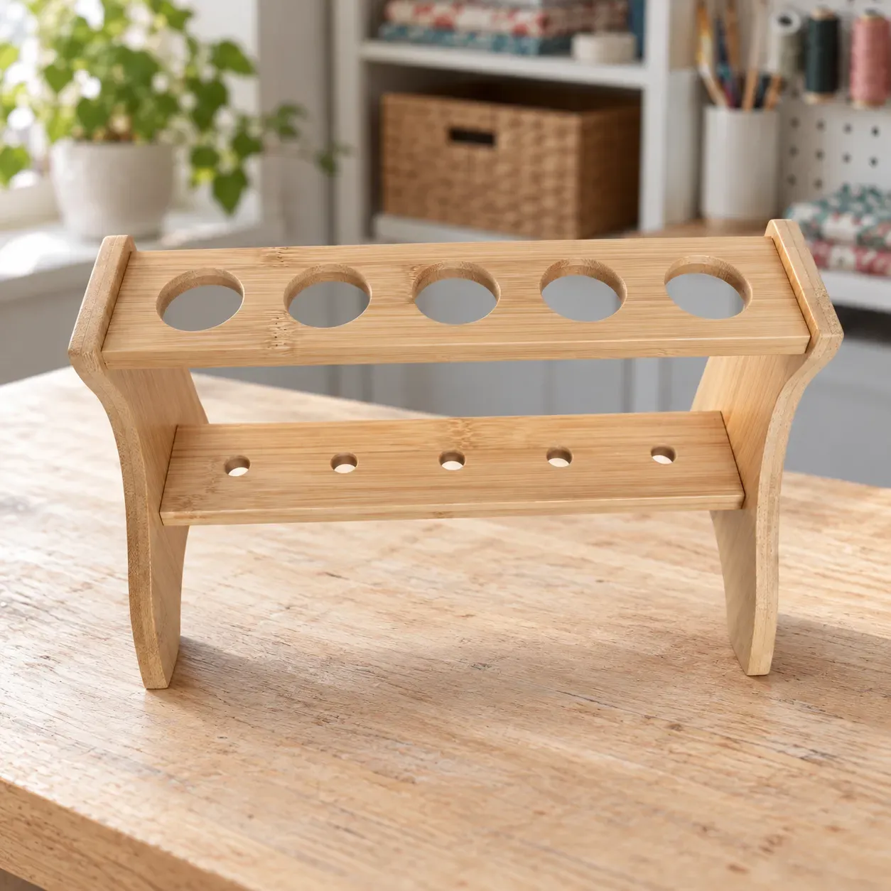 Fenwick Scissors Stand, Natural Bamboo, whole product