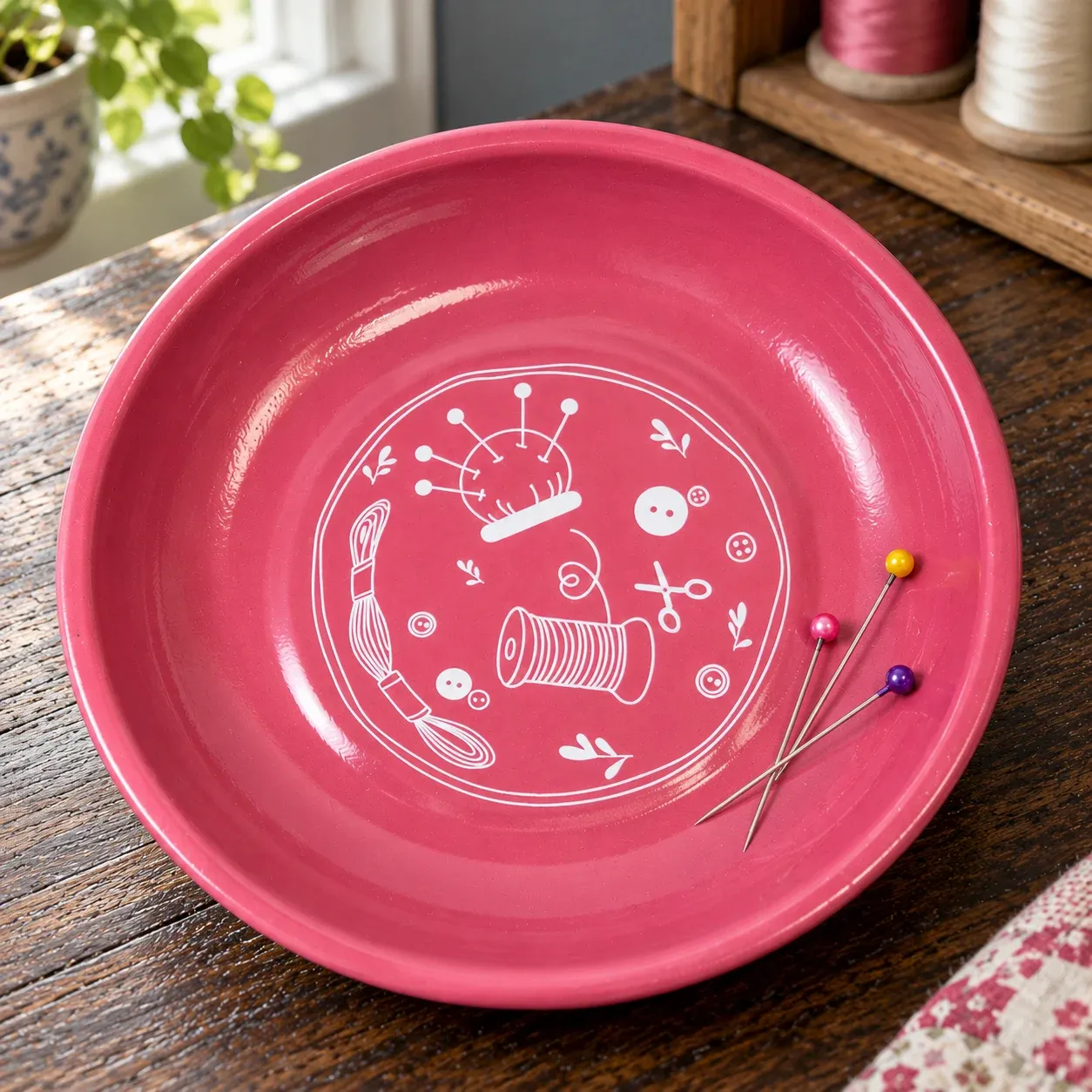 Rosette Magnetic Pin Dish — use