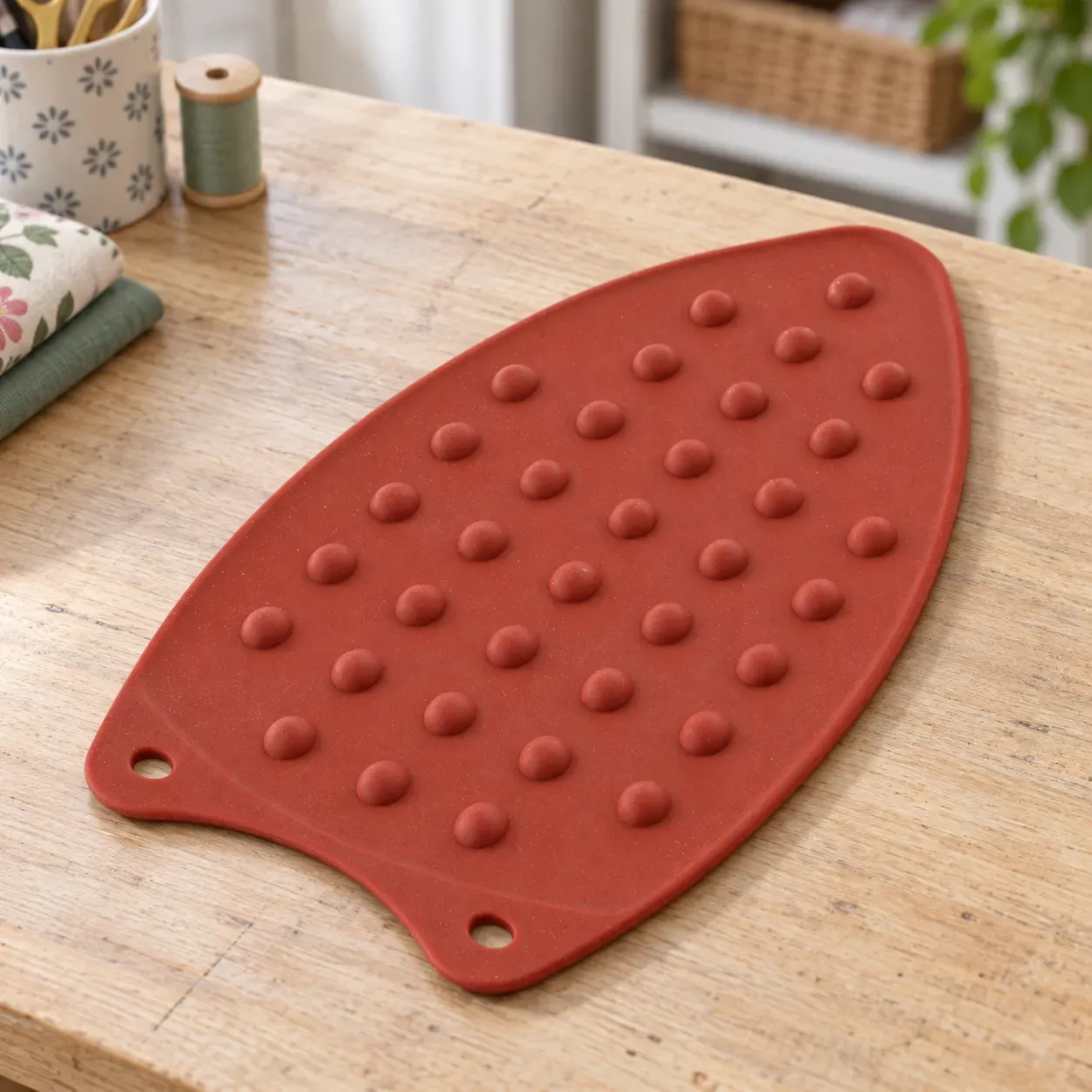 Windermere Silicone Iron Rest, Brick Red, whole product